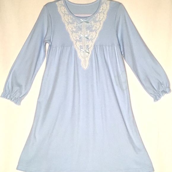 Womens Unbranded Night Gown Small Baby Blue Fleece - Picture 1 of 5